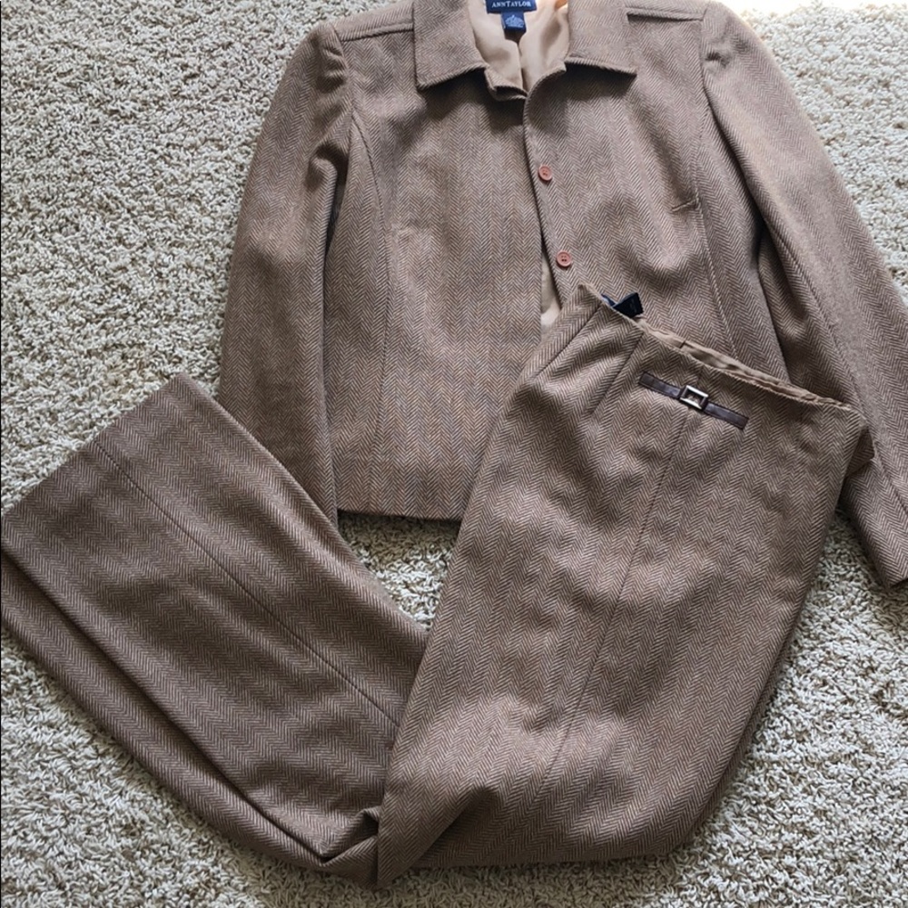 Brown tweed suit